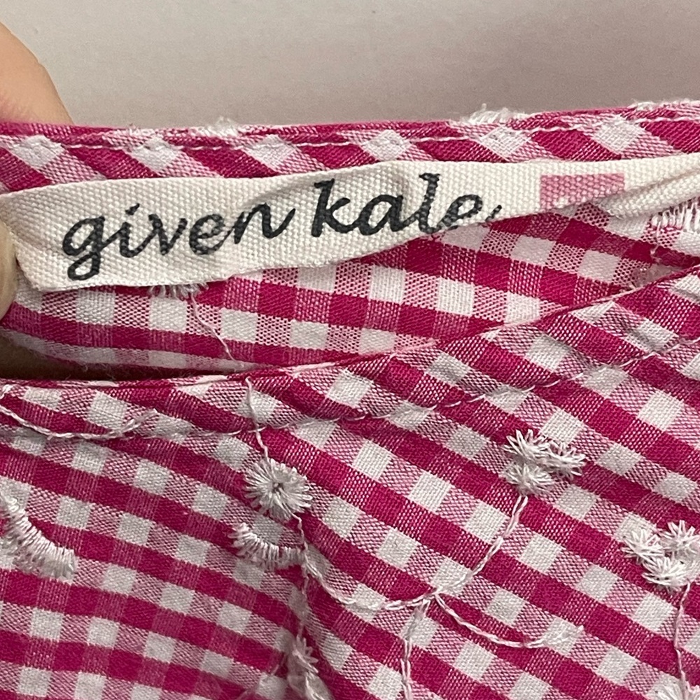 Pink gingham blouse - Picture 4 of 5